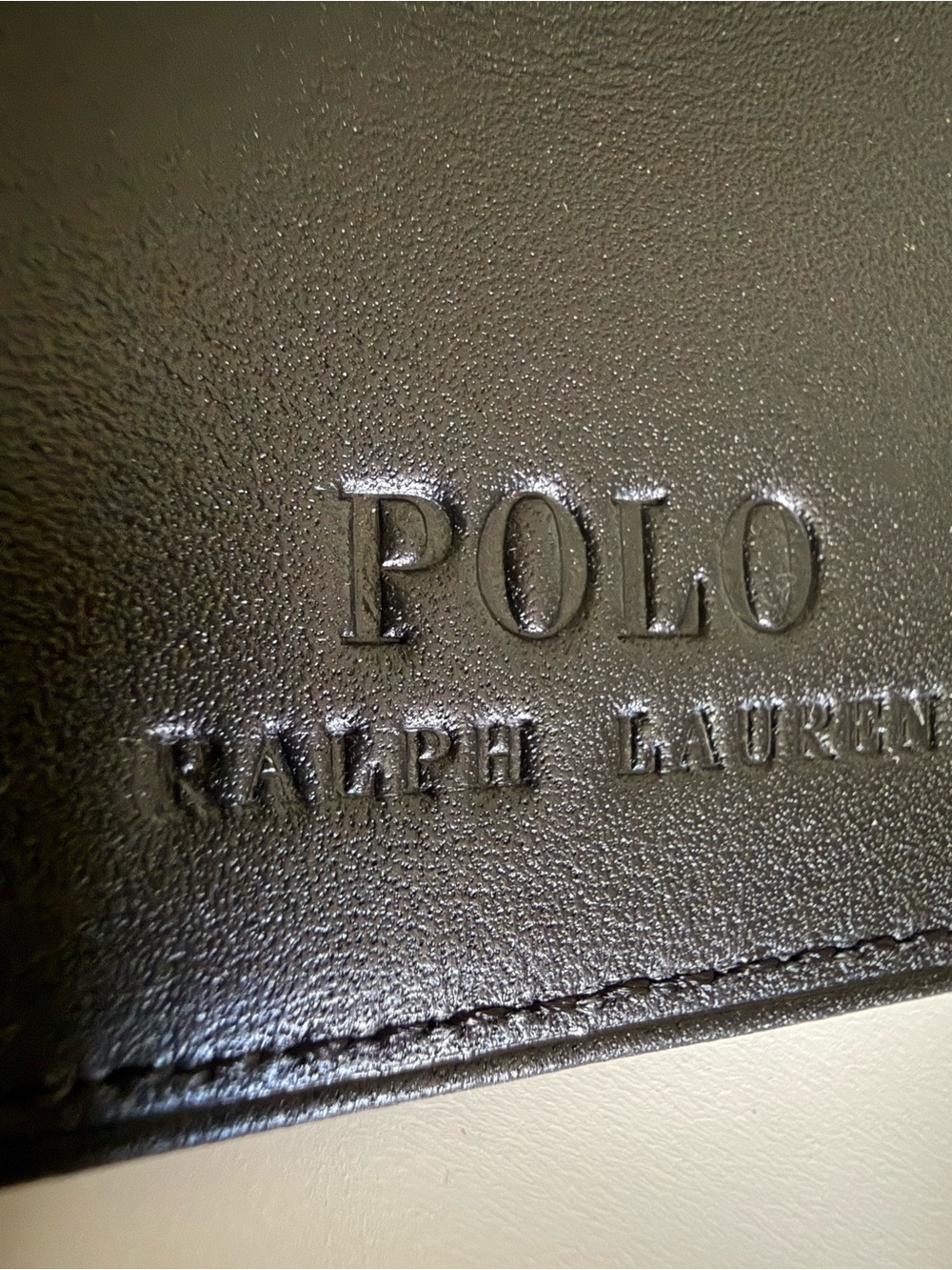 Polo Ralph Lauren Embroidered Ski Bear Leather Card Holder Black NWT OS - Picture 14 of 17